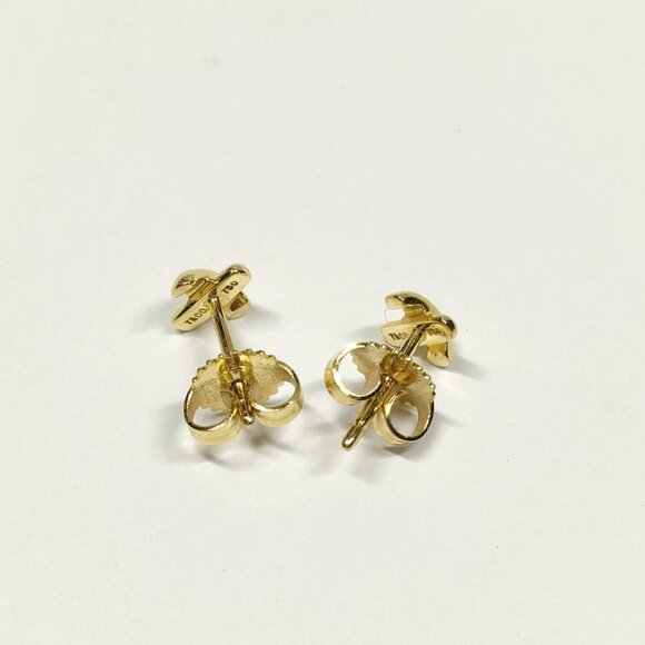 Tiffany and Co. Pierced Earring Signature X Gold 549-052925 - Picture 4 of 9